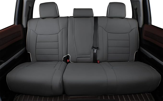 EKR Custom Fit Tacoma Rear Car Seat Covers for Select Toyota Tacoma 2016 2017 2018 2019 2020 2021 2022 2023 Double Cab/Crew C