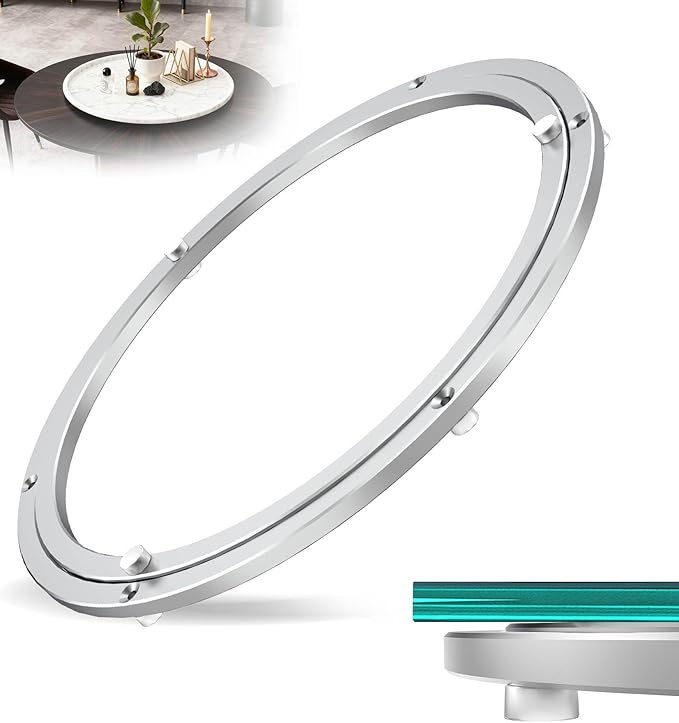 Heavy Duty Lazy Susan Turntable Bearing 14 Inch, 500lbs Capacity Rotating Swivel Plate for Round Table, Heavy Duty Swivel Bas