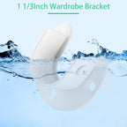 4 Packs Stainless Steel Closet Rod End Supports 1-1/3 Inch Wardrobe Bracket Heavy Duty Closet Pole Sockets Flange Rod Holder,
