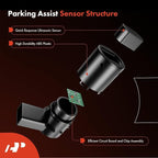 A-Premium 4-PC Rear Reverse Backup Parking Aid Assist Sensor Compatible with Select Ford, Lincoln & Mercury Models - F150 F25