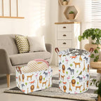 CLOCOR Kids Laundry Basket,Nursery Baby Hamper,Toy Storage Bin with handles for Boys and Girls,Safari Room Decor,Waterproof S
