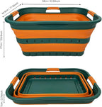 SAMMART 42L (11 gallon) Collapsible Plastic Laundry Basket - Foldable Pop Up Storage Container/Organizer - Space Saving Hampe