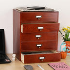 Large Wooden Drawer Rustic Desk Organizers and Accessories Wooden Storage Dox with Drawers Paper Storage Drawer Wood File Org