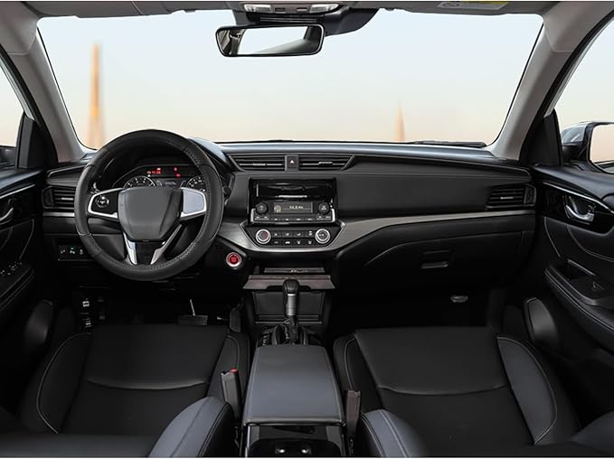GIANT PANDA Microfiber Leather Steering Wheel Cover for Honda Accord,Civic,CR-V,HR-V,Pilot(Diamond-Pattern-Black-Standard Siz