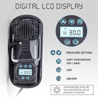 Energizer Air Compressor Portable Tire Inflator, 12V DC Air Pump for Car Tires with Digital Tire Pressure Gauge, 120 Max PSI, Preset Pressure Feature, LED, Digital Display - Includes Storage Bag