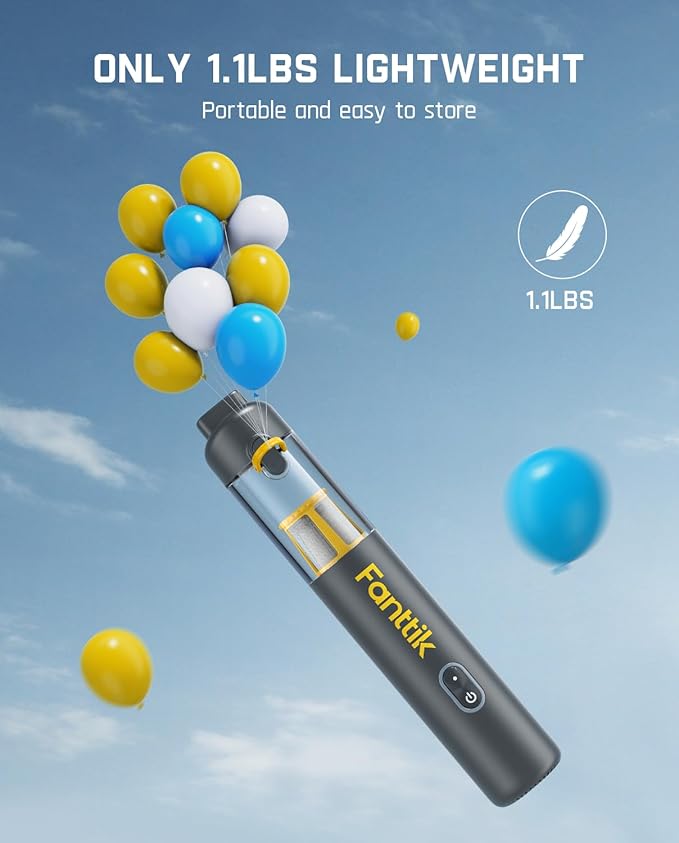 Fanttik Slim V8 APEX Car Vacuum, 4-in-1 Portable Mini Cordless Vacuum with 19000pa Suction Power, Type-C Charge, 2 Suction Mo