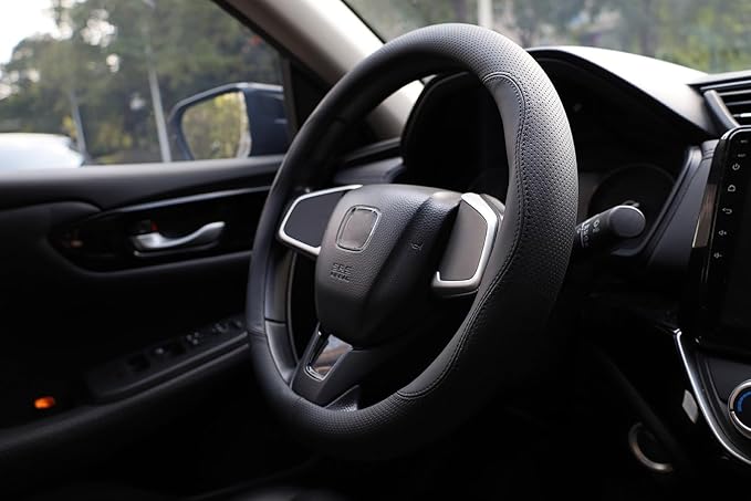 XHRING Car Steering Wheel Cover for Honda Civic Accord CRV HRV Pilot Passport Odyssey Element Insight Fit Ridgeline Clarity C