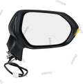 Passenger Side Mirror Assembly Compatible with Toyota Corolla 2020-2025 Heated with Turn Signal, Power Adjustable Glass Replace 8791012F80, TO1321394, 8791002926 Black (6Pin Right)