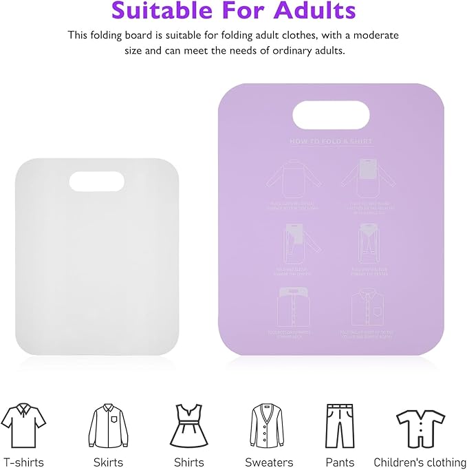 2pcs Shirt Folding Boards for Adults Boy Girl Clothing Folding Tool for Easy Laundry Portable Folder for Organizing Shirts an