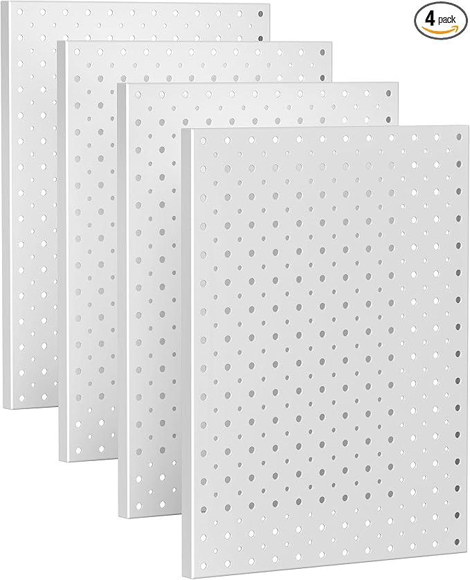 Ultrawall Metal Pegboard Panels, Pegboard Wall Organizer, Peg Boards for Wall, Garage Tool Storage Organization, 12"X16", 4pc