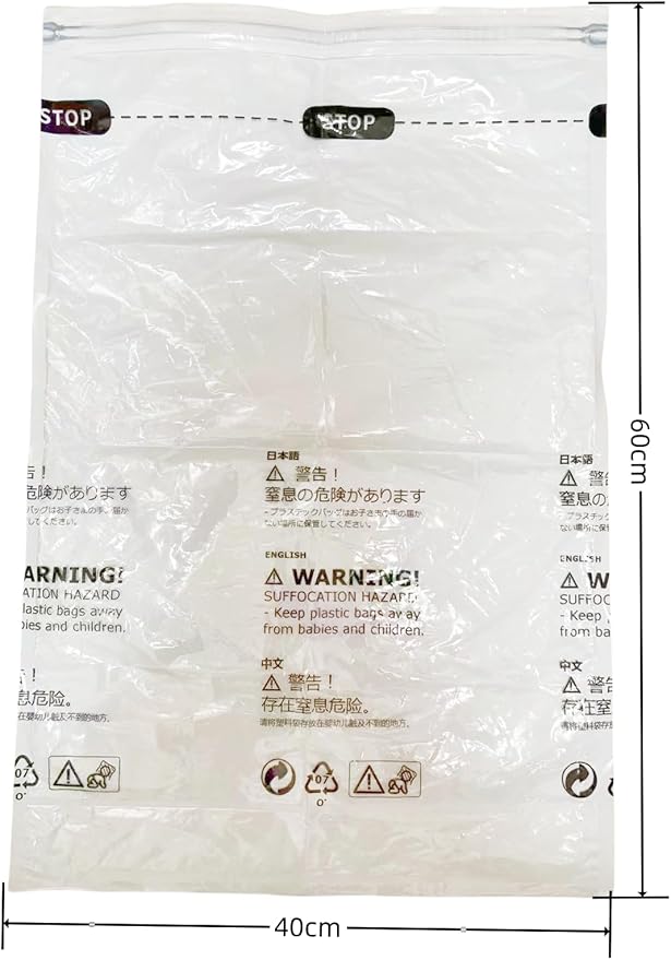 Vacuum Storage Bags for Clothing - NeatNest 6 Pack Roll-Up, 40×60cm (15.7"×23.6"), No Vacuum Needed, Compression Packing Bags