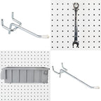 G.CORE Peg Board Organizer 21 Pack, Pegboard Accessories with Baskets Cups Hooks - 1/8" & 1/4" Peg Board Wall Tool Organizers