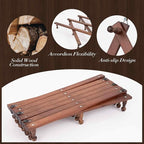 SCUNDA Accordion Wall Hanger with 20 Hooks, Expandable Wall Hat Display Rack, Wooden Wall Hook for Coat, Hats, Baseball Caps,