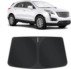 TINGLU Sun Shade for Cadillac XT5 2017-2025 2026Accessories Windshield Sun Shade Window Shade UV Rays Protection Sun Visor Cover with Steering Wheel Sunshade Storage Bag