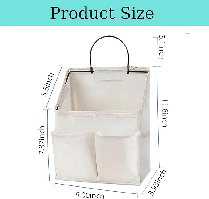 4pcs Wall Hanging Storage Bag,Wall Hanging Organizer bags with Pockets, Wall Organizer Storage for Dormitory Bathroom Bedroom