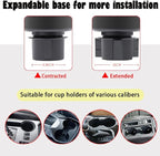 Cup Holder Expander for Car, 2 in 1 Cup Holder Phone Mount with Adjustable Base, Car Cupholder for Yeti Hydro Flasks 16-40oz 