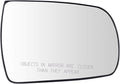 TRQ Passenger Side Power Mirror Glass with Backing Plate Snap On for 2011-2015 Kia Sorento