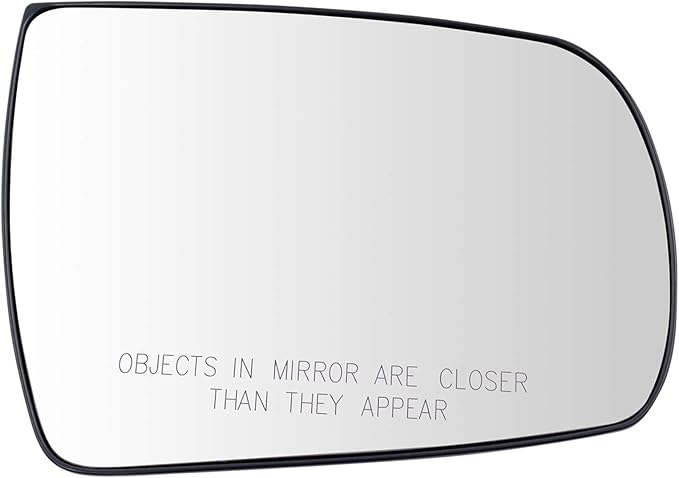 TRQ Passenger Side Power Mirror Glass with Backing Plate Snap On for 2011-2015 Kia Sorento