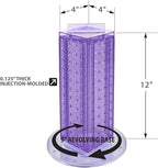 Azar Displays 700220-PUR Purple Pegboard Interlocking Counter Unit 4" x 13"On 9" Diameter Base