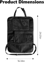 2PCS Car Backseat Organizer with 10" Tablet Holder, Waterproof Oxford Fabric Auto Back Seat Protector Kick Mat, Multi-Pocket Back Seat Organizer Storage, Travel Car Accessories (Small Pocket)