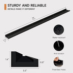 Floating Picture Ledge Shelves for Wall Set of 2, 95 Inches Picture Ledge Shelf with Long Large Nursery Book Shelf for Toys S