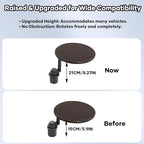 Car Tray Table for Laptop & Eating – 360° Rotating Birch Car Desk, Steering Wheel Tray & Cup Holder Table, Car Desk for Laptop, Compatible with Sedans, SUV, Truck, RV (E)