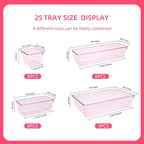 Kitchen Desk Drawer Organizers Storage for Office, Small Acrylic Vanity Trays Makeup Organizer for Drawer Bathroom Plastic Ma