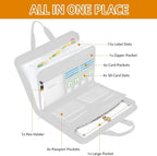 onvvippiv File Organizer Fireproof Expanding Accordion File Folder with Zipper Labels13 Pockets Document Organizer Holder Sto