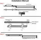 Sliding Wardrobe Closet Rod - Extendable Clothes Rail, Extendable Wardrobe Rail in Steel, Household Space-Saving Pants Storag