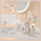 Bathroom Counter Organizer Countertop 2 Tier Storage Acrylic Corner Makeup Organizer for Perfume Stand, Vanity Holder, Dresse