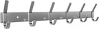 Coat Rack Wall Mount – Brushed Nickel 17 Inch Stainless Steel Hook Rail with 6 Heavy Duty Double Coat Hooks – Wall Mounted Co