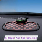 Upgrade Multifunction Car Anti Slip Mat with 360° Rotatable Phone Holder,Temporary Parking Number & Anti-Slip Dashboard Pad,M