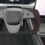 MEWANT Hand Stitched Tesla Model S Yoke Steering Wheel Cover Wrap for Tesla Model S 2021-2023 / Model X 2021-2023 Tesla Yoke Steering Wheel Accessories