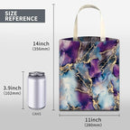 Car Trash Can, Cute Car Trash Bag, Hanging Car Organizer and Storage Bag, Trash Bin for Car Accessories, Vehicle, Travelling, Camping Luxury Purple Blue Marble