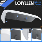 Passenger Side Mirror Cover Replacement for Chevrolet Chevy Malibu 2016 2017 2018 2019 2020 2021 2022 2023 2024 2025 - Right Side Mirror Covers, Rear View Mirrors Cap Accessories White