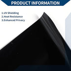 Car Window Tint Film Window Privacy Film Car Carbon 2PLY PET 9.84 ft x 29.92 Inch 1 Pc Black VLT 4% IRR 76% UVR 99%