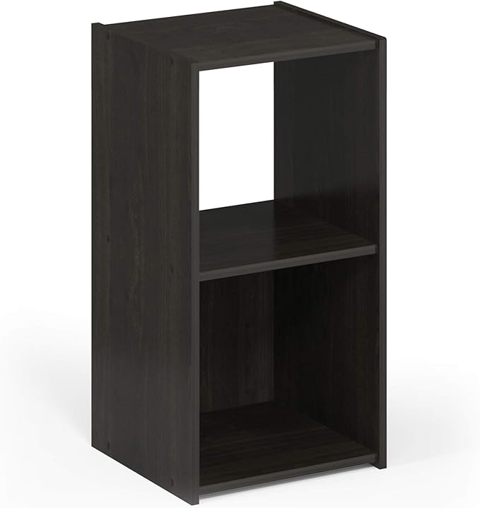 Furinno Pelli Cubic Storage Cabinet, 2x1, Espresso