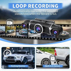 4 Channel Dash Cam Front and Rear Inside Back 360° FHD 2K Dash Camera for Cars, WiFi, GPS, G-Sensor, WDR 24/7 Parking Mode, 1