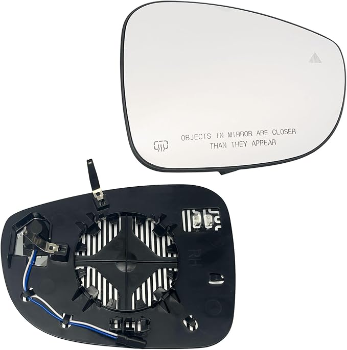 Right Passenger Side Mirror Glass Heated W/Blind Spot NO-Auto Dimming Compatible with 2017-2024 Chrysler Pacifica for 2020-2024 Chrysler Voyager（2 PIN ） (Passenger Blind Spot No-Anti-glare)