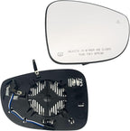 Right Passenger Side Mirror Glass Heated W/Blind Spot NO-Auto Dimming Compatible with 2017-2024 Chrysler Pacifica for 2020-2024 Chrysler Voyager（2 PIN ） (Passenger Blind Spot No-Anti-glare)