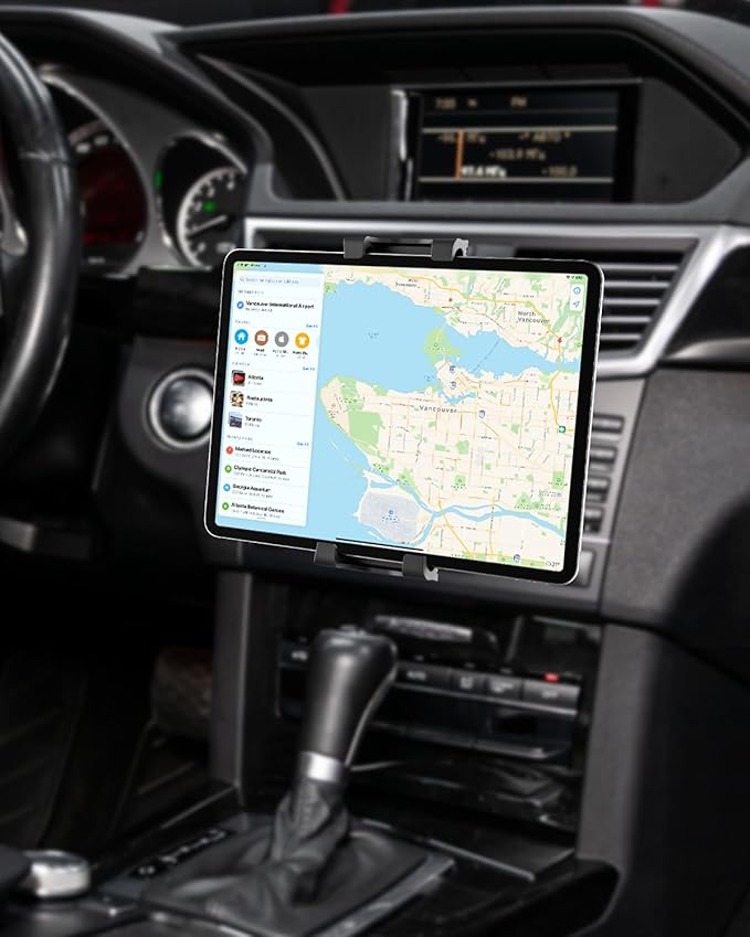 woleyi CD Slot Tablet Car Mount, CD Player iPad Mount Holder, Adjustable Tablet Mount for Car, Compatible with iPad Pro 12.9 Air Mini, Galaxy Tabs, Surface Pro/Go, 5.5"-13" iPhone, Tablets and Devices