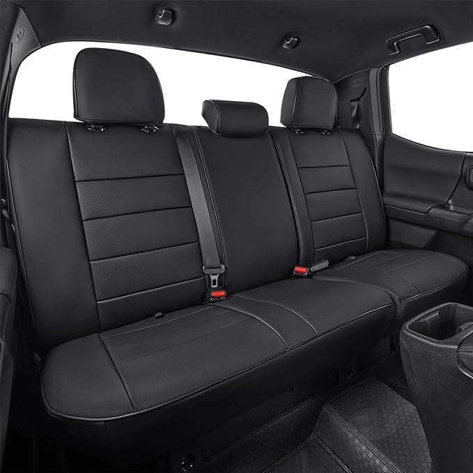 EKR Custom Fit Tacoma Rear Car Seat Covers for Select Toyota Tacoma 2016 2017 2018 2019 2020 2021 2022 2023 Access Cab - Seco