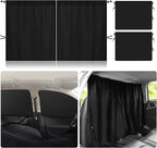 Set of 3 Car Window Shades, 1 Rear Seat Divider Curtain & 2 Rear Side Window Sun Shades, 95% Light Blocking Car Window Covers Privacy Protection Curtains for Breastfeeding,Taking a nap,Camping,