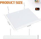 Beeveer 4 Pcs Pegboard Shelves Wall Organizer Brackets Pegboard Steel Tray Accessories Organizing Tools for Craft Garage Nurs
