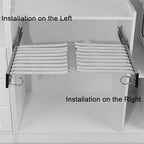 Pull Out Clothes Rail Extendable Pull Out Closet Rod - Wardrobe Pull-Out Trousers Rack, Expandable Wardrobe Rack 9 Trouser Wa