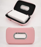 Car Tissue Holder, Sun Visor Napkin Holder, Luxury PU Leather Backseat Tissue Case Holder (Pink)