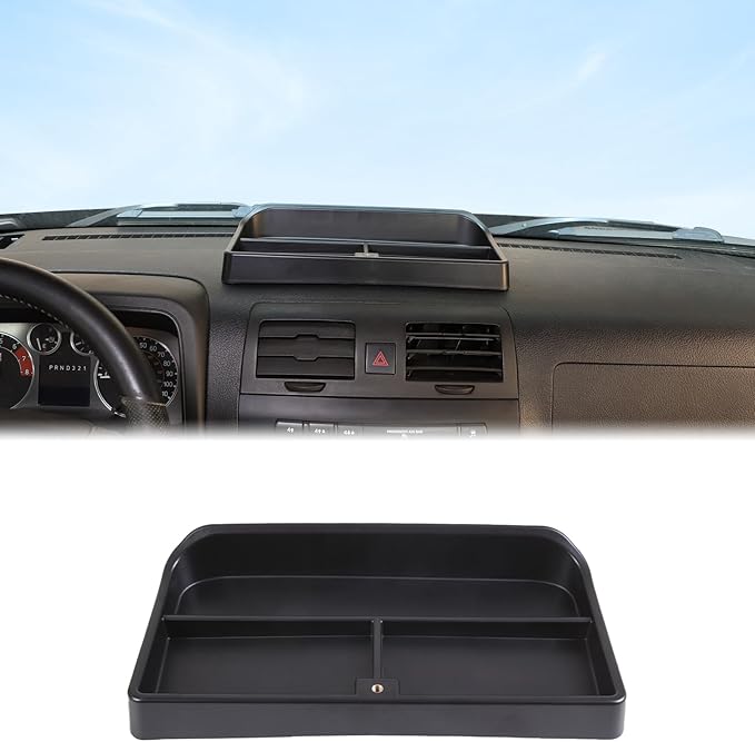Aunginsy Center Console Dash Storage Tray Compatible with Hummer H3 2005 2006 2007 2008 2009, Car Dashboard Storage Box Organizer Holder Tray Dash Storage Insert Mounted Tray ABS Interior Accessories