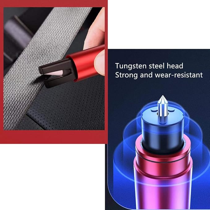 HHXS Car Safety Hammer Emergency Escape Tool One Second Window Breaker Seatbelt Cutter Car Glass Breaker Life-Saving Emergenc