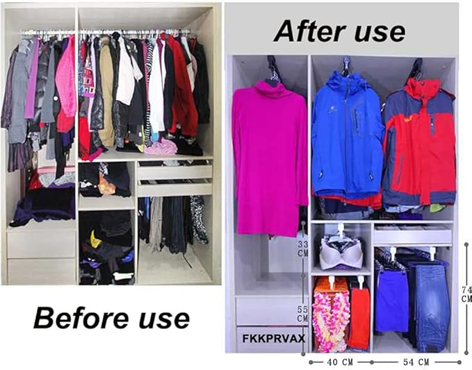 Clothes Rail, Extendable Steel Closet Rod for Pants and Clothing Storage, Adjustable Hanger Rail, Space Saving Design,700mm