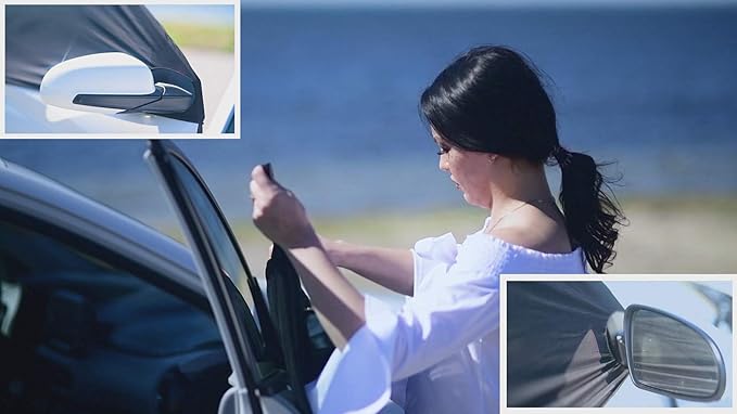 2 Pack Universal Car Window Screen for Camping Car Driver Side Window Sun Shade-Fit Most Large SUVs,Pickups, Trucks,Minivans